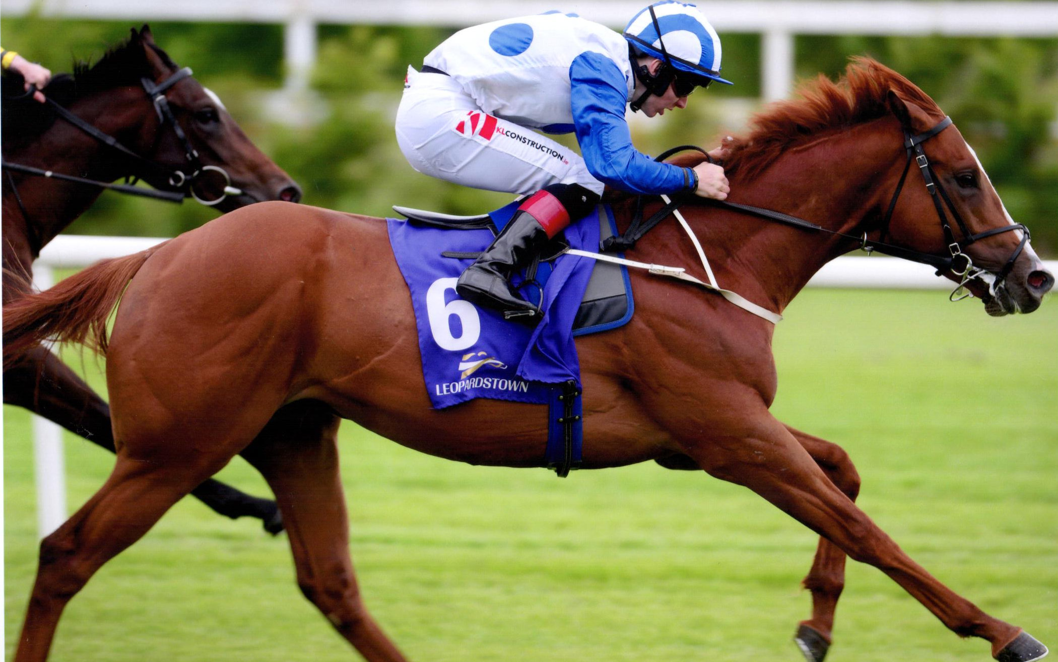 JUSTIFIER wins first time out over 7 furlongs at Leopardstown, 13th June 2019