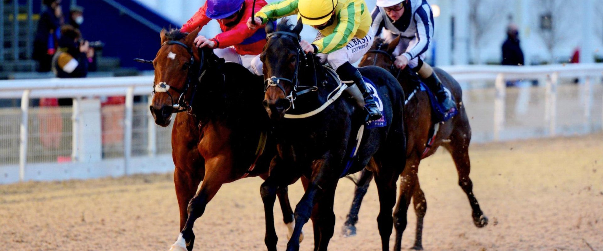 SISTER ROSETTA (yellow) holds on gamely to win over 6f with Gary on board - Dundalk, 9th Nov '20