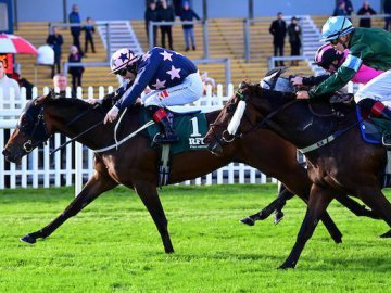 MY MATE ALFIE lands another sprint to make it four wins for the season - Naas, 12th Oct '24 (Healy Racing). 