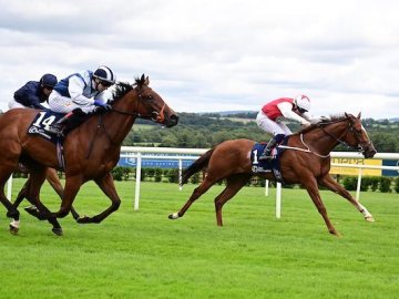 BY THE LAKE makes her first track appearance a winning with Rob Whearty on board - Naas 5th July '25 (Healy Racing). 