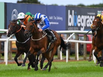 HOW'DYADOIT and Gary strike in the Irish Stallion Farms EBF 5f Maiden at Down Royal, 18th July '25 (Healy Racing). 