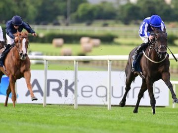 LUSCIOUS and Gary stretch clear of the field in the 1m Fillies Maiden - Naas, 25th June '25 (Healy Racing)