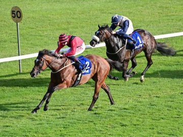 NAOMI LAPAGLIA and James come home strongly in the Hurry Harriet Stakes Listed Stakes - Gowran Park, 13th Aug '25 (Healy Racing)